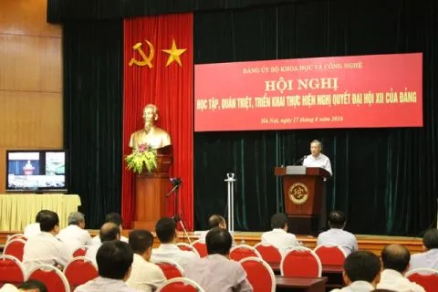 Bộ KH&CN tổ chức Học tập, quán triệt và triển khai Nghị quyết Đại hội XII của Đảng